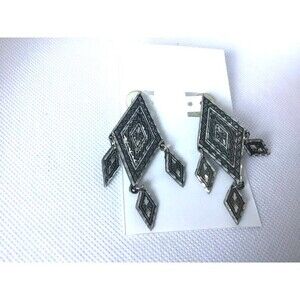 Silver  Art Deco earrings